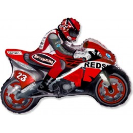 Шар (31''/79 см) Фигура, Мотоцикл, Красный, 1 шт.