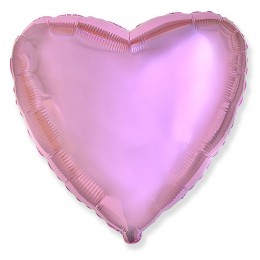 Шар (18''/46 см) Сердце, Светло-розовый, 1 шт.