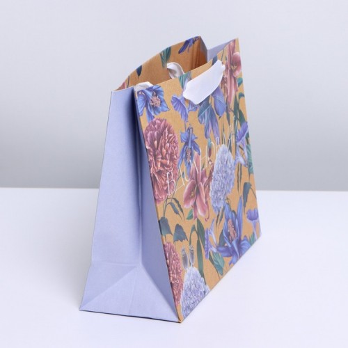 Пакет крафтовый подарочный «Вдохновляй», 22 × 17,5 × 8 см   7188213