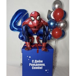 Коробка-сюрприз с шарами #7 Человек-Паук