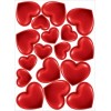 Наклейки Сердца, 24*33 см, Красный, 1 шт.