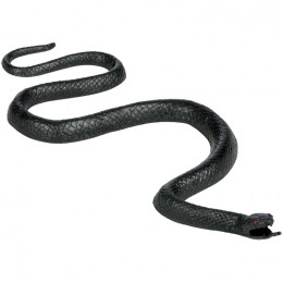 Змея черная пластик 24см/A