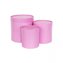 Коробка цилиндр (розовая), Тип 3