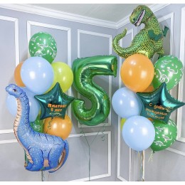Набор шаров с гелием для мальчика Динозавры